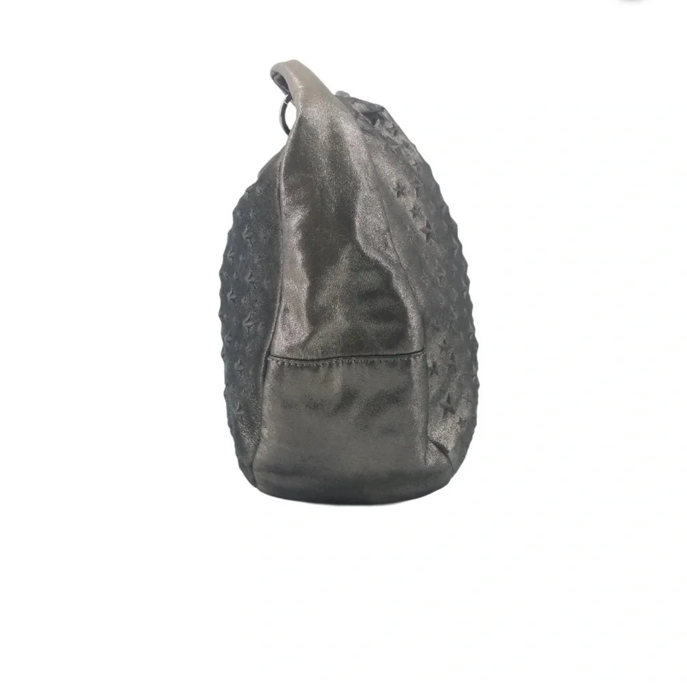 Jimmy Choo Metallic Nappa Leather Star Studded Sky Hobo Bag - Picture 3 of 8
